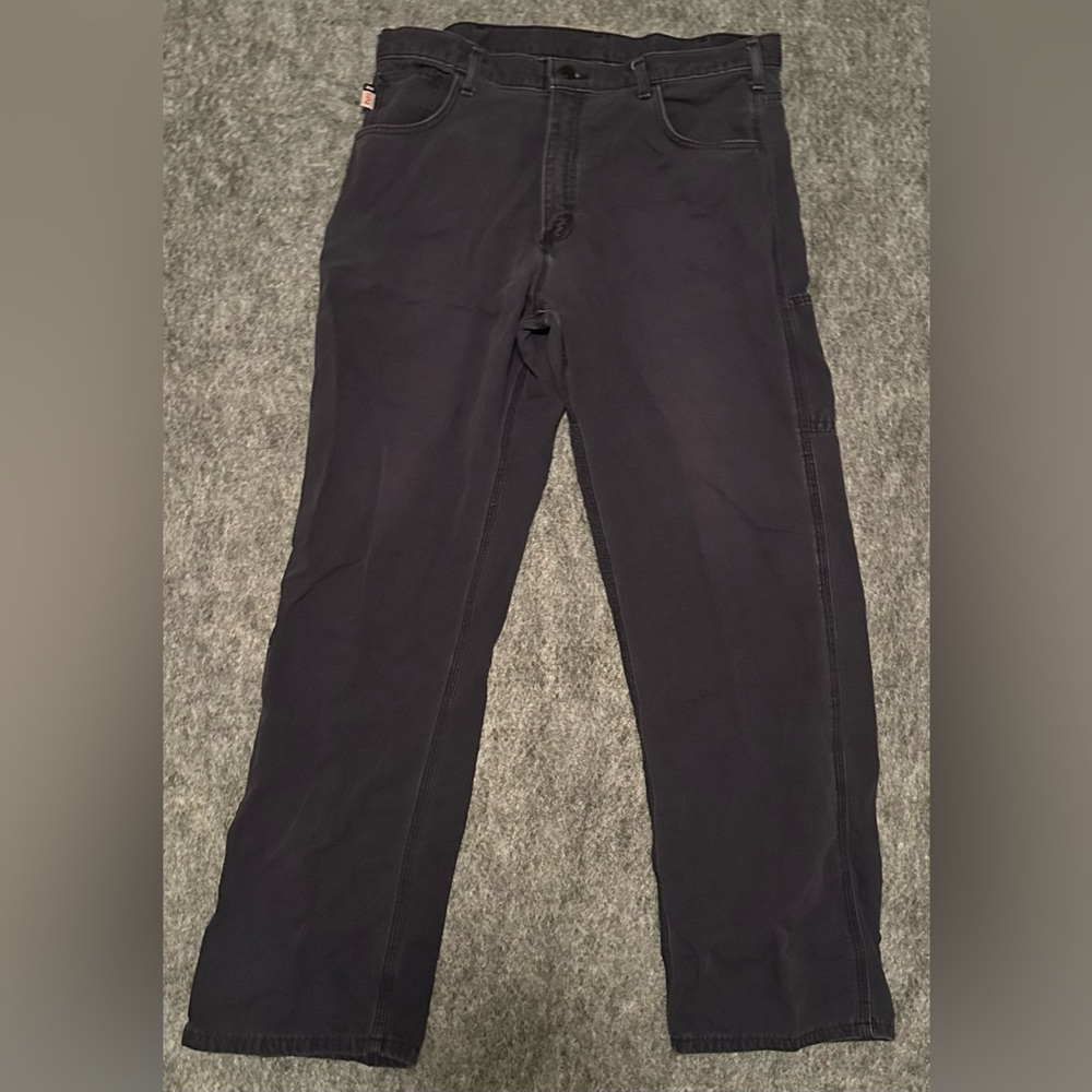 Men’s Carhartt FR Flame Resistant Navy Blue Loose Pants FRB159- Size 38 x 32